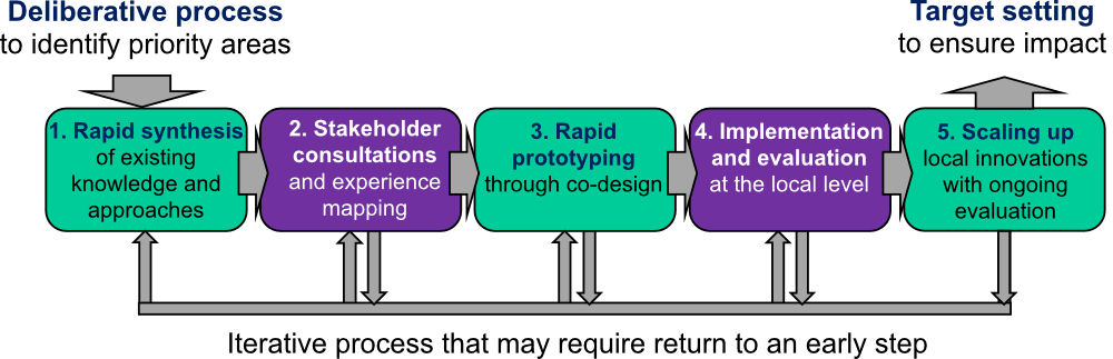 IDEA 5 step process flowchart 