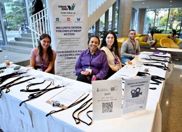 Conference registration table 