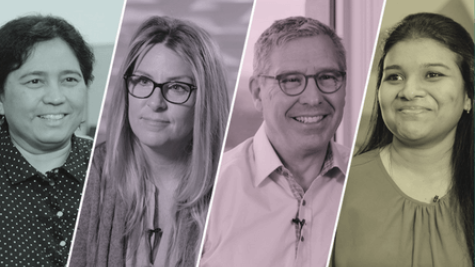 composite of 4 workplace headshots