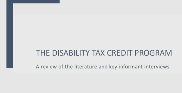 Disability Tax Credit Report