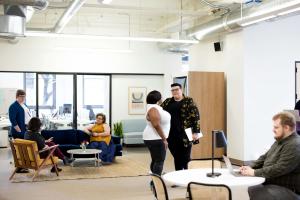 people socializing in the workplace 